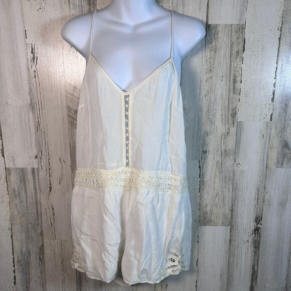 Saylor Cream Lace Romper M | Revolve, Feminine, Boho, Lined | MSRP $198 - Picture 1 of 9